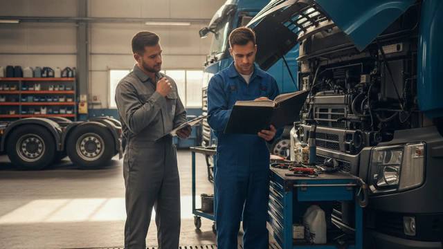 Le carnet d'entretion pour camion poids lourds
