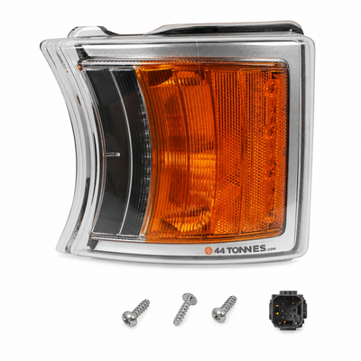Feu clignotant, avec ampoule, réflecteur chromé, 24 V, H21W - SCANIA 1949900 2241544 2442637 — réf. 44T-5289Q2, pièce détachée poids lourd