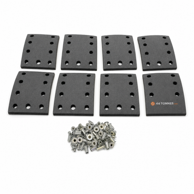 Kit de garnitures de frein à tambour essieu arrière - MERCEDES-BENZ 3464210010 3464232010 3464232310 — réf. 44T-H3BRR5, pièce détachée poids lourd